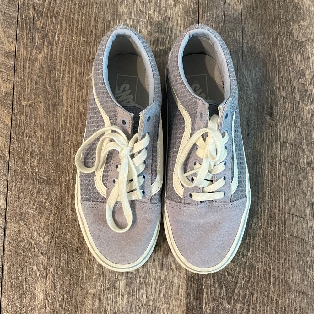 Vans Women’s Light Blue Sneakers with White Accents